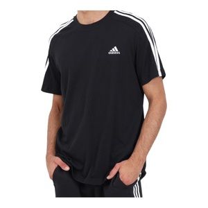 Adidas Men's Stripes Black T-shirt Size L